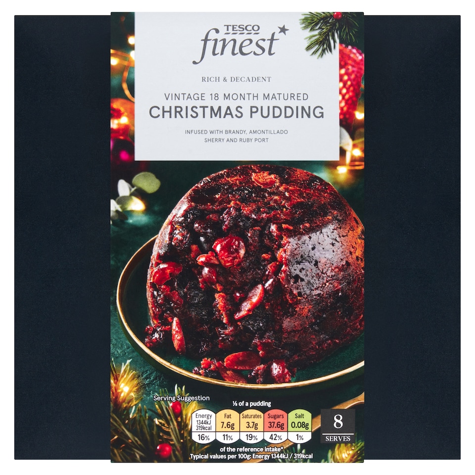 Tesco Finest 18 Month Mature Christmas Pudding 800g