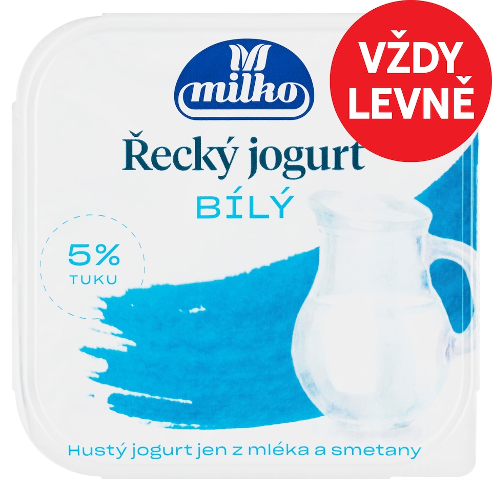 Obrázek 1 pro produkt Milko Řecký jogurt 5% bílý 140g