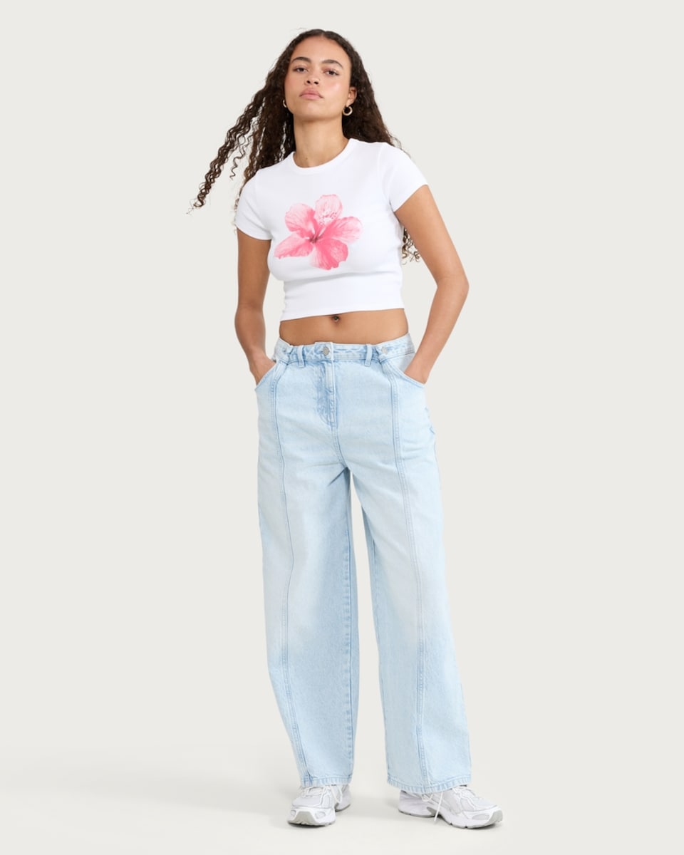 image 1 of OH ME OH MY Seam Detail Jeans in Blue
