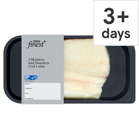 Tesco Finest Skinless & Boneless Cod Loins 280G Tesco Groceries