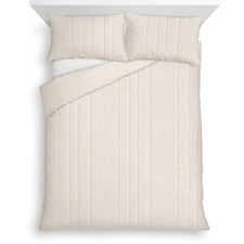 F&F Home Bedding Natural Jersey Matelassé Duvet Set King