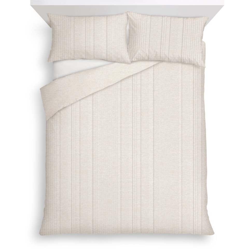F&F Home Bedding Natural Jersey Matelassé Duvet Set King