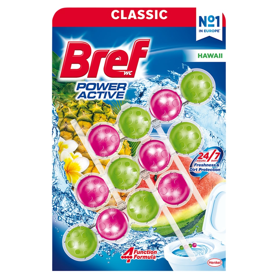 Bref Power Active Hawaii tuhý WC blok 3 x 50g