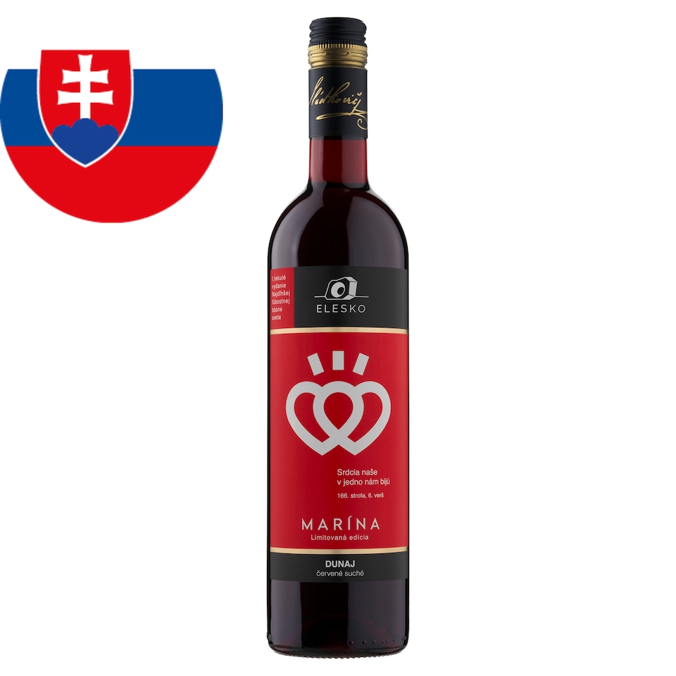 Elesko Marína Dunaj Quality Varietal Wine Red Dry 0.75 L