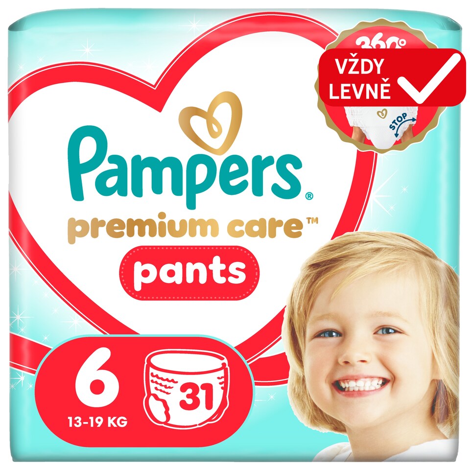 Obrázek 1 pro produkt Plenkové Kalhotky Pampers Premium Care Pants Velikost 6, 31 ks, 13kg-19kg