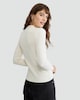 image 4 of F&F Ribbed Knit Crew Neck Jumper in Cream