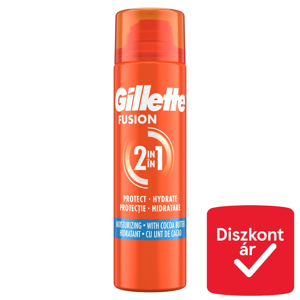 image 1 of Gillette Fusion Hidratáló Borotvazselé Férfiak Számára, Kakaóvajjal, 200ml