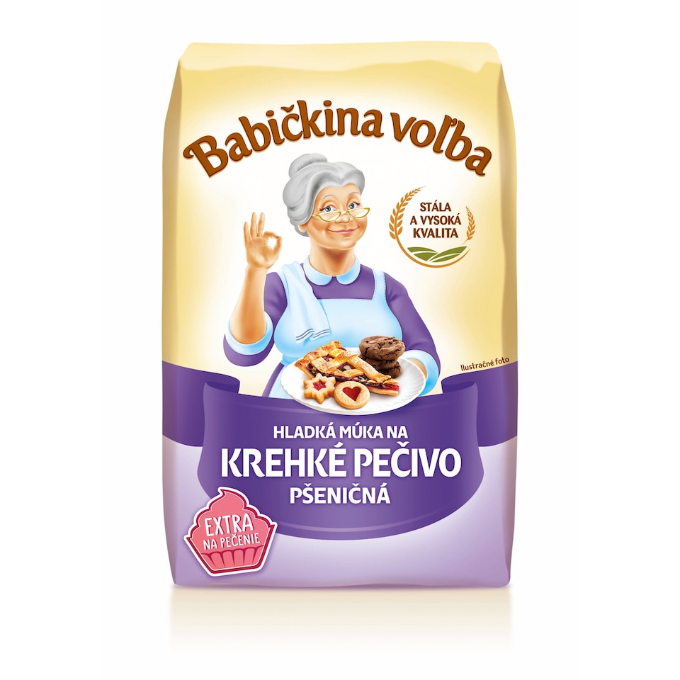 Babičkina Voľba Hladká múka na krehké pečivo pšeničná 1 kg