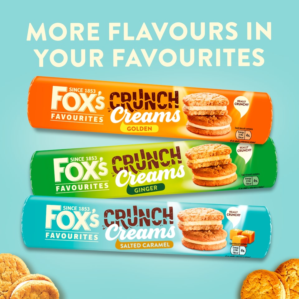 image 1 of Fox's Favourites Crunch Creams Biscuits - Salted Caramel 200g