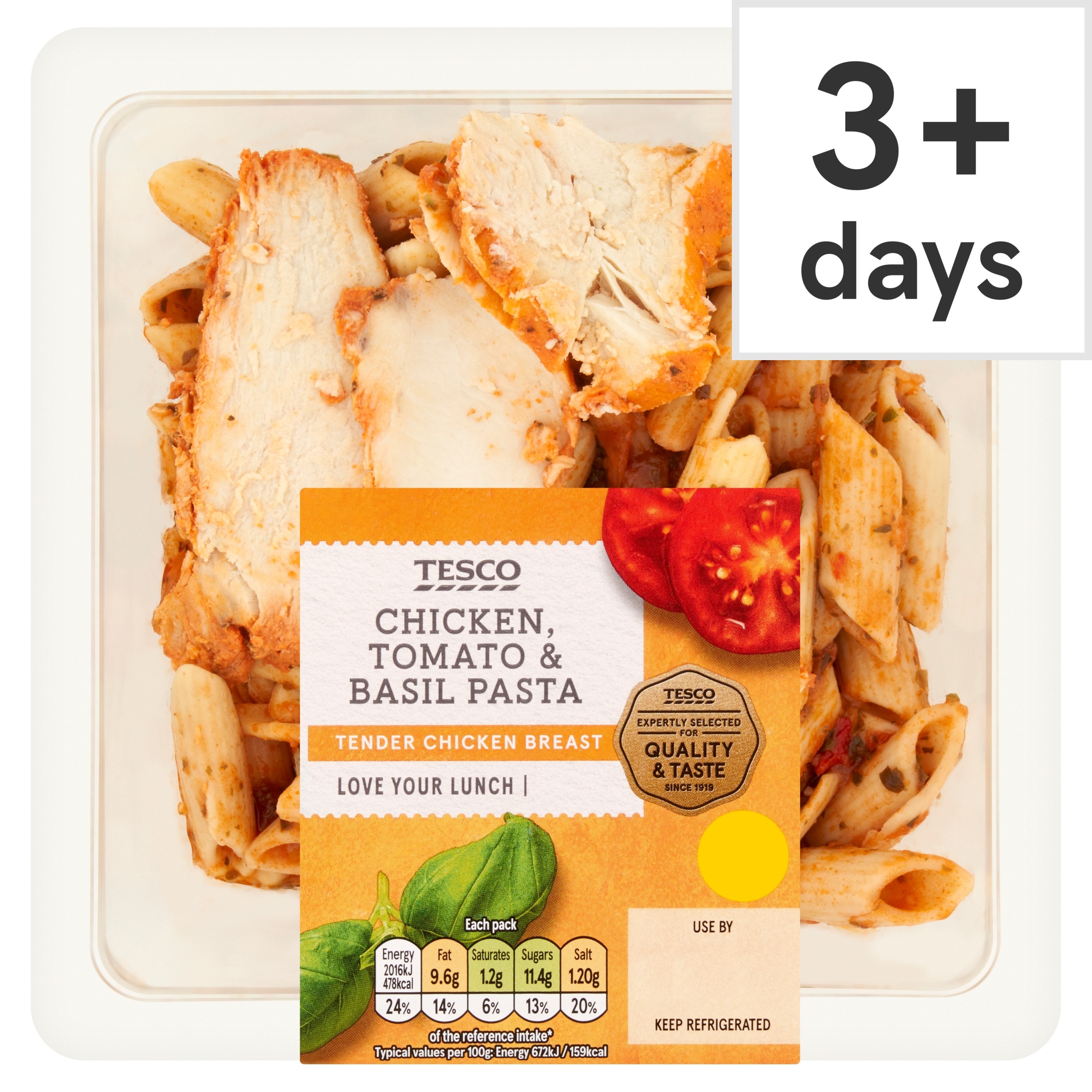Tesco Chicken, Tomato & Basil Pasta 300g