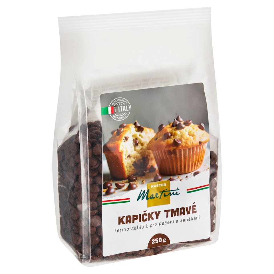 Master Martini Kapičky tmavé termostabilní, pro pečení a zapékání 250g