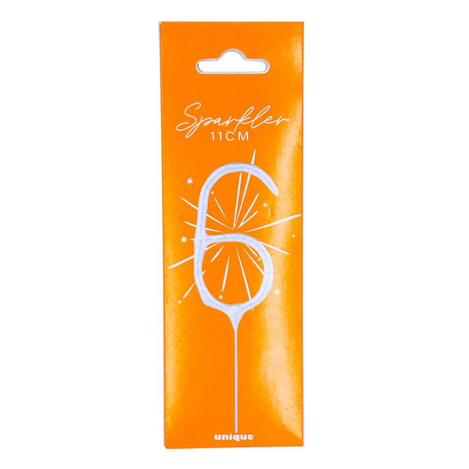 Number 6 Cake Sparkler