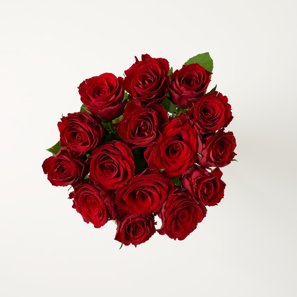 image 1 of Tesco Red & Orange Roses Flowers Bouquet