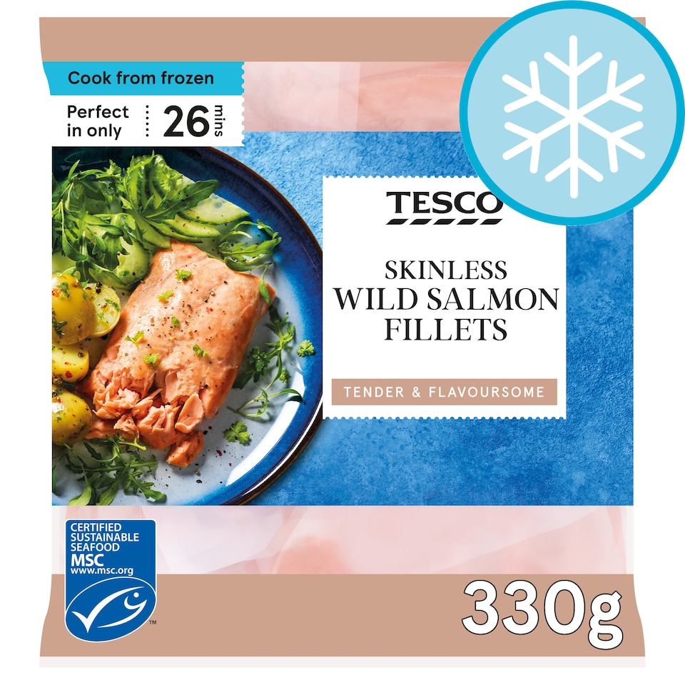 Tesco 4 Wild Salmon Fillets 330G