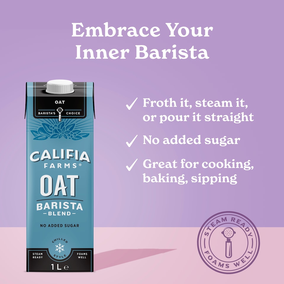 image 1 of Califia Farms Oat Barista Chilled Dairy Free Drink 1L