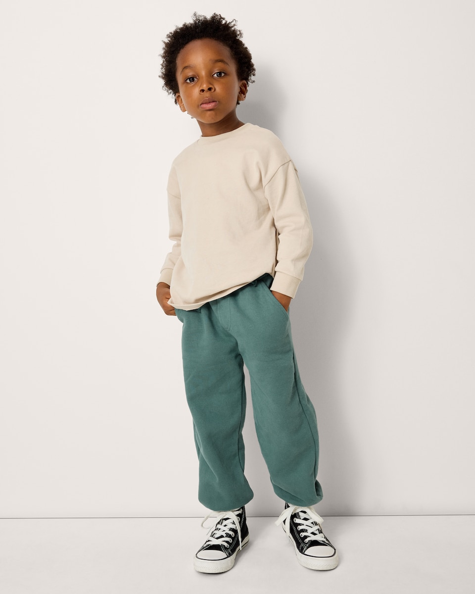 image 1 of F&F Boys Cotton Rich Joggers in Teal