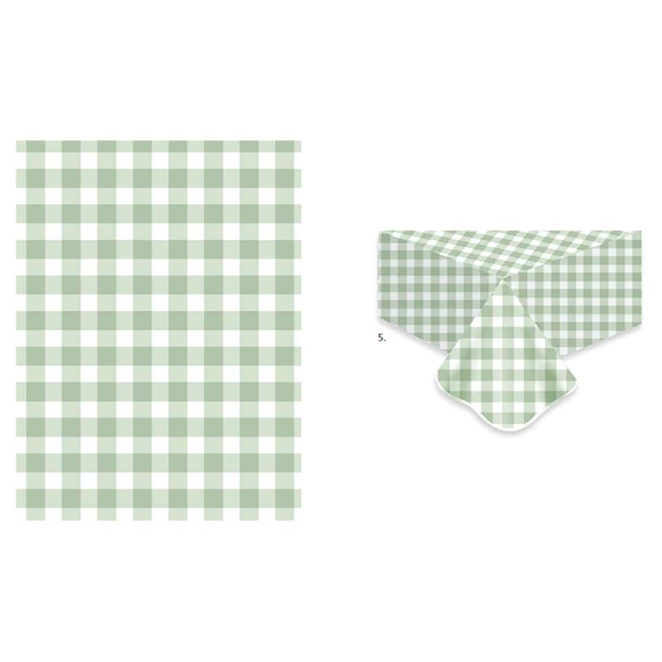 Tesco Green Gingham Reusable Tablecover