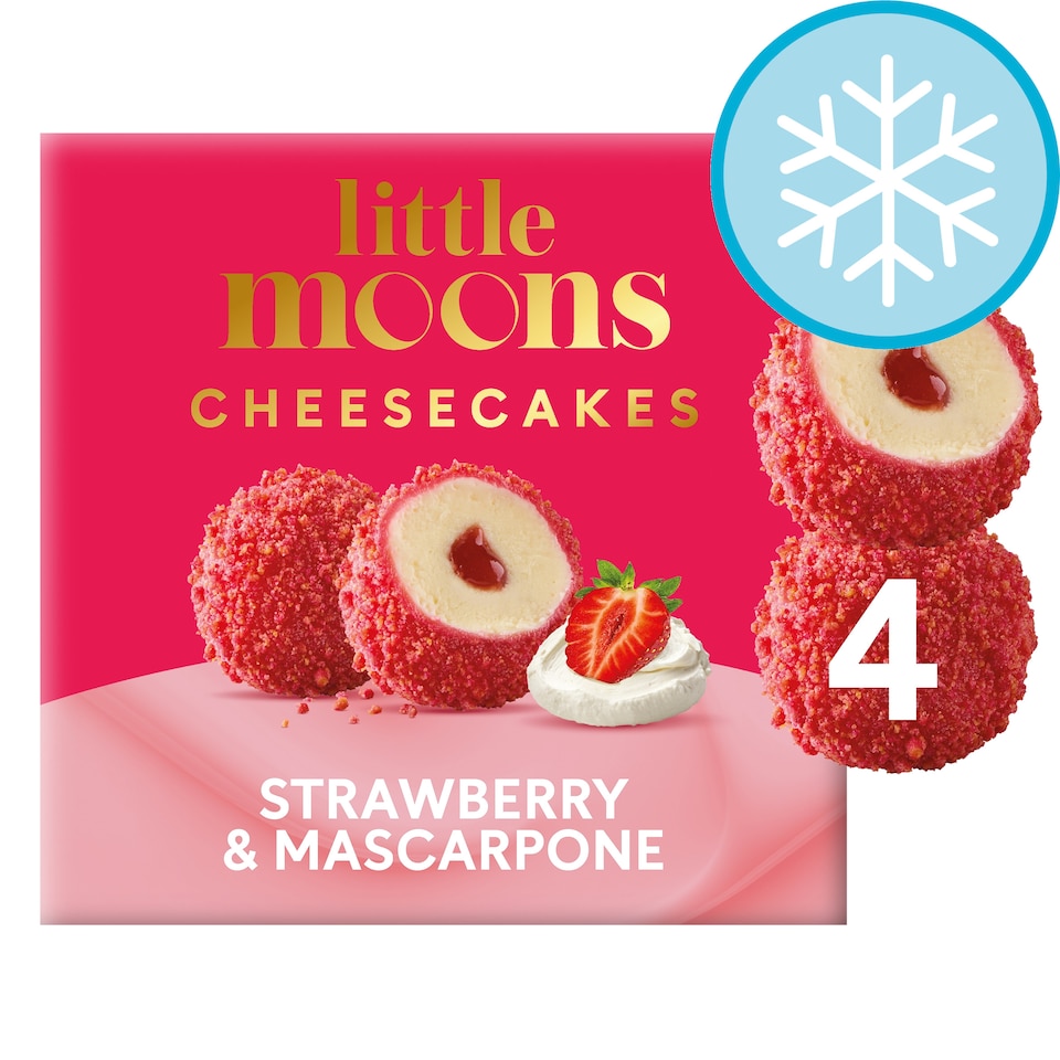 image 1 of Little Moons Strawberry & Mascarpone Mochi Cheesecakes 4x30g