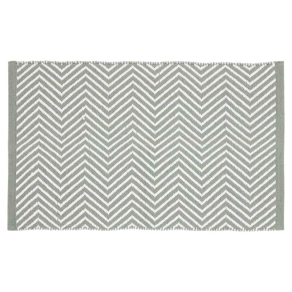 F&F Home Zig Zag Bath Mat Sage Green