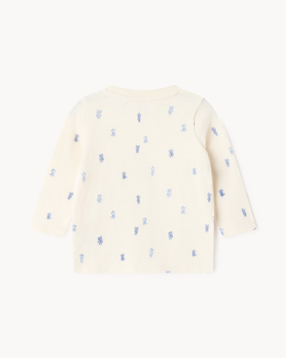 image 1 of F&F Baby 3-Pack Pure Cotton Bear Tops in Multi