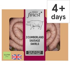 Tesco Finest 2 Cumberland Sausage Swirls 360g