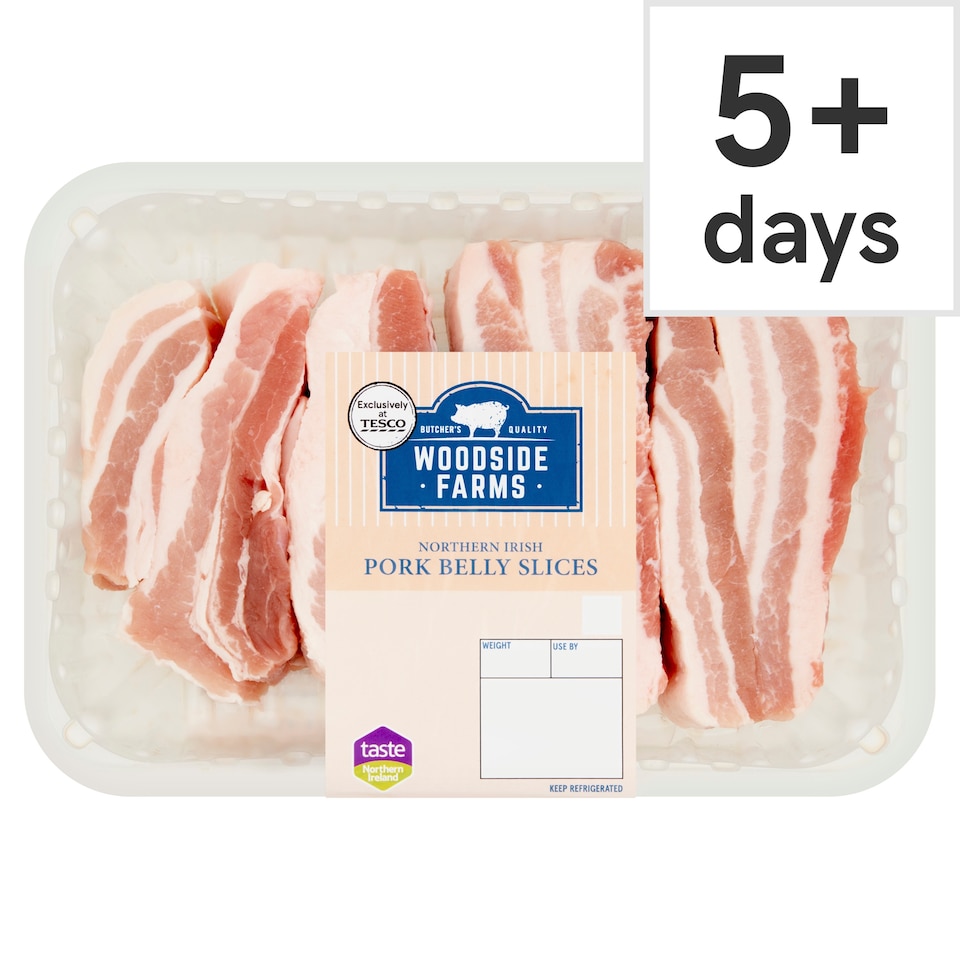 Woodside Farms Northern Irish Pork Belly Slices 500g
