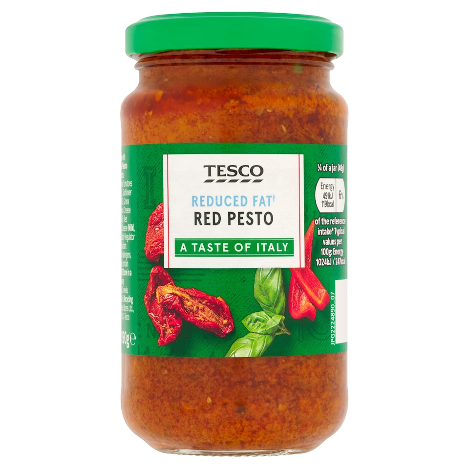 Tesco Reduced Fat Red Pesto 190G
