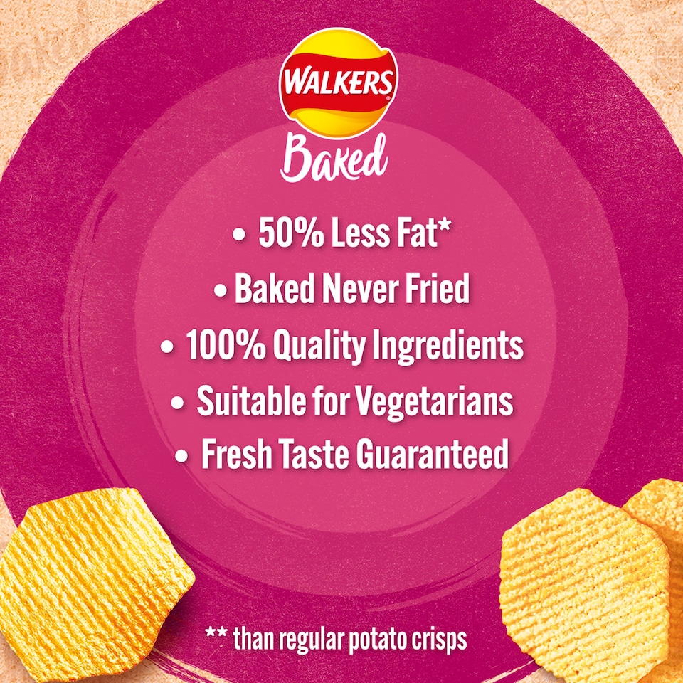 image 1 of Walkers Baked Prawn Cocktail Crisps Grab Bag 37.5g