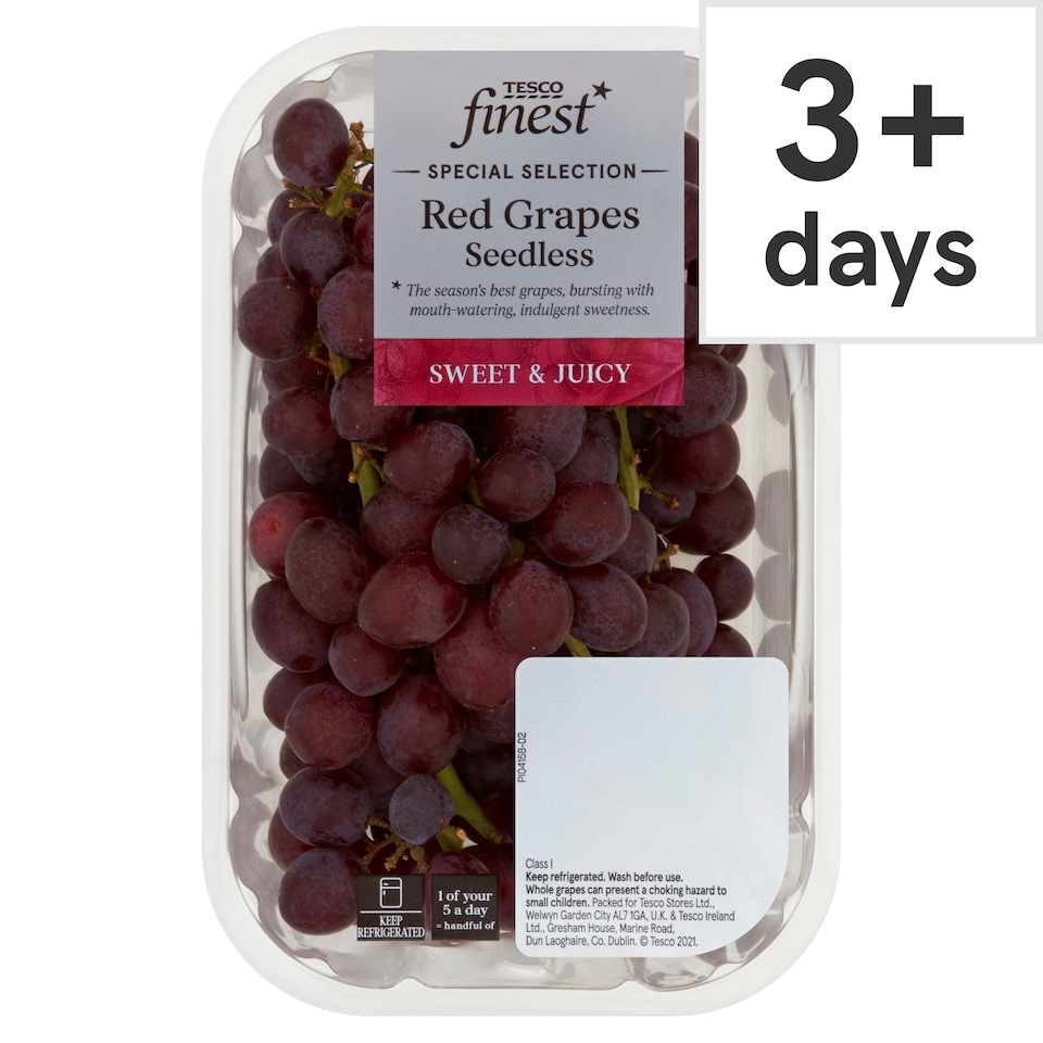 Tesco Finest Red Grapes Seedless 400G