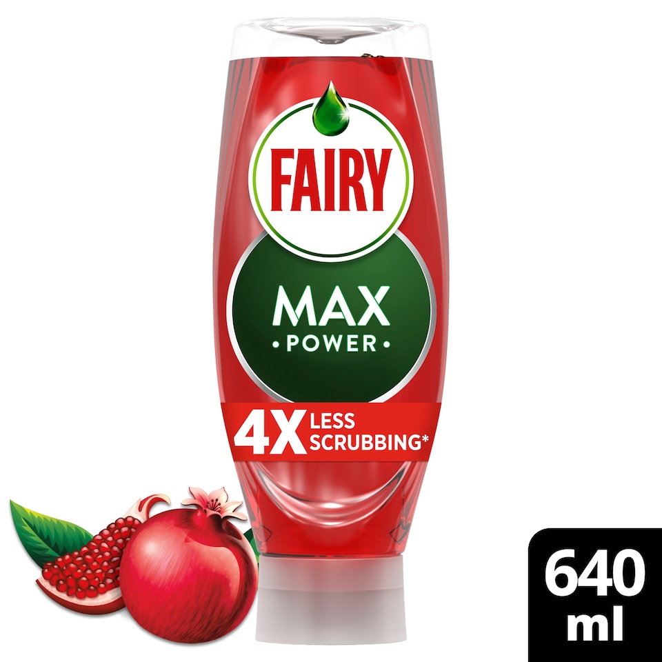 image 1 of Fairy Max Power Washing Up Liquid - Pomegranate 640ml