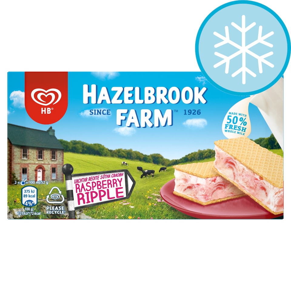 Hb Raspberry Ripple Ice Cream 568Ml