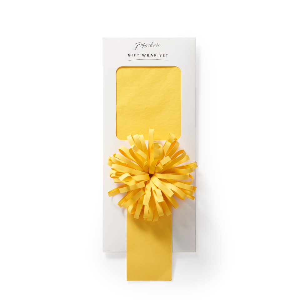 Paperchase Tissue Paper & Bow - Yellow
