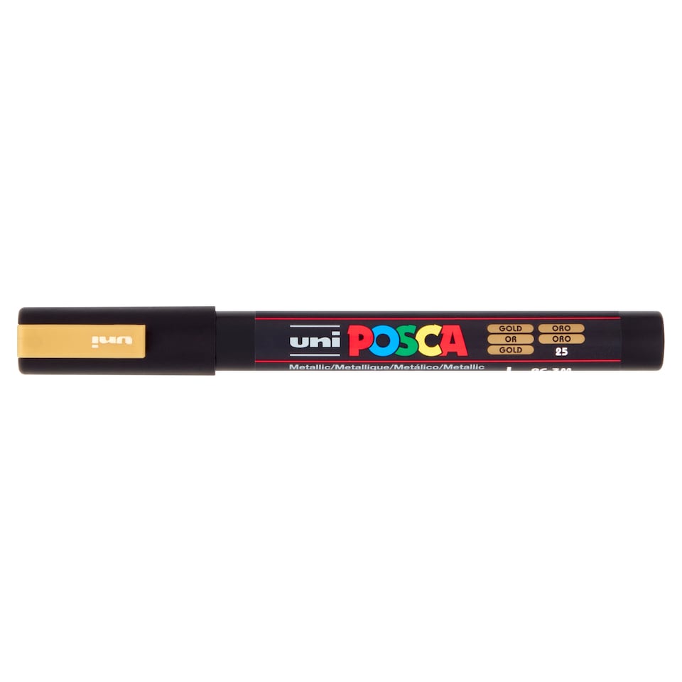 image 1 of Posca Paint Markers Gold/Silver /Black/White 4pk