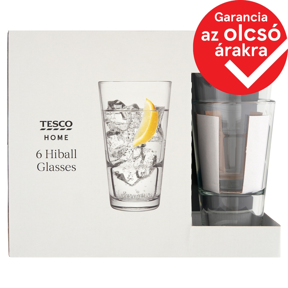 Tesco Home 420 ml-es magas falú pohár 6 db 1. kép