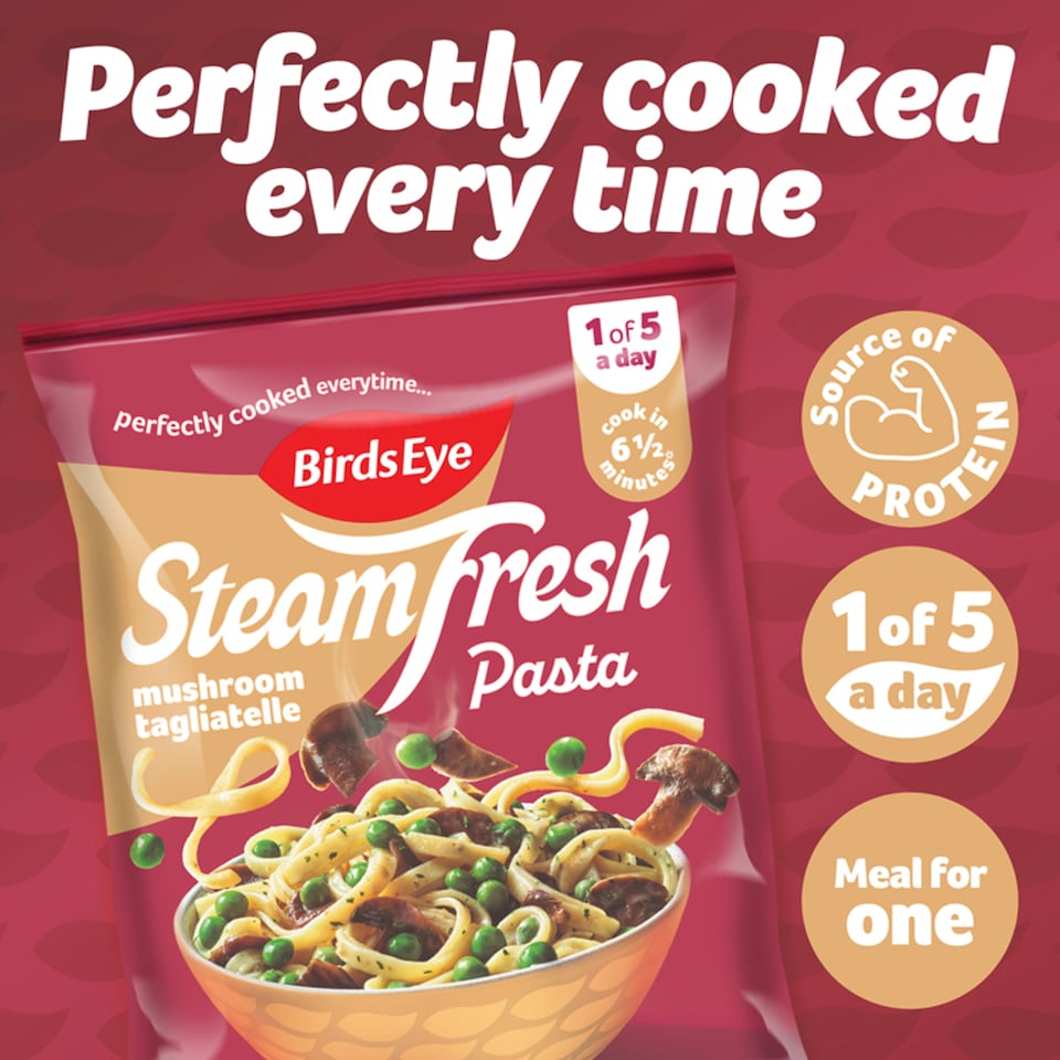 image 1 of Birds Eye Steamfresh Mushroom Tagliatelle with a Creamy Sauce Meal for 1 400g