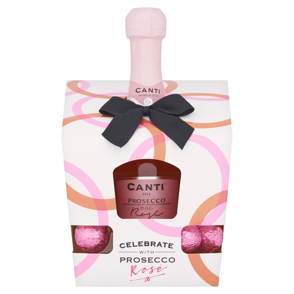 Canti Prosecco Rose & Milk Prosecco Truffles 200ml & 38g