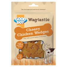 Good Boy Wagtastic Cheesy Chicken Wedges Dog Treats 80g