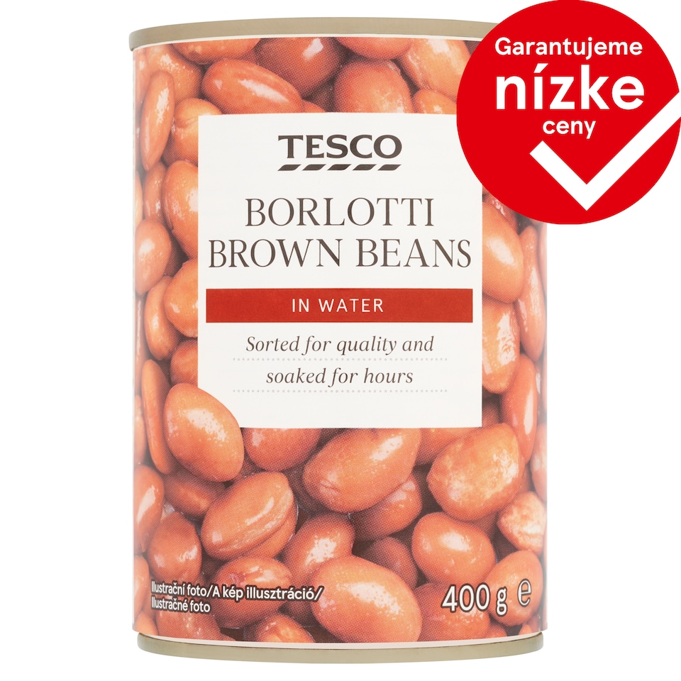 Tesco Borlotti Brown Beans in Water 400 g