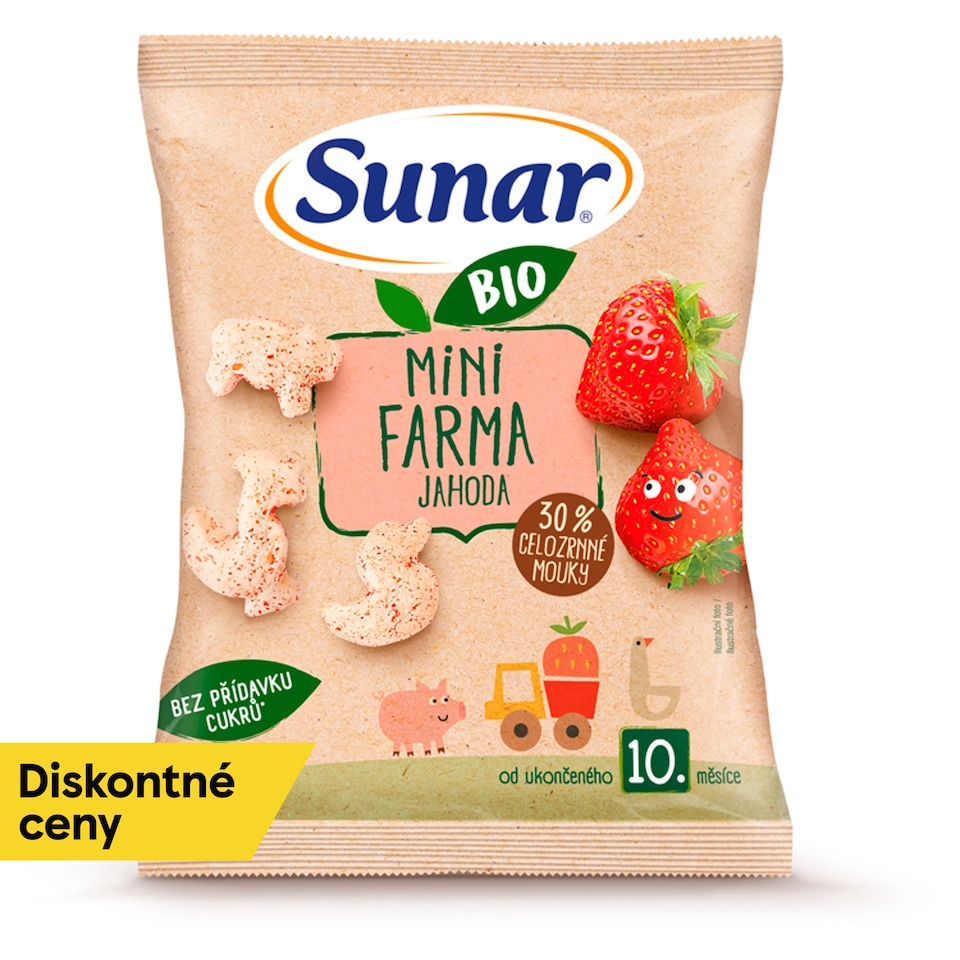 image 1 of Sunar Bio Crisps Mini Farm Strawberry 18 g