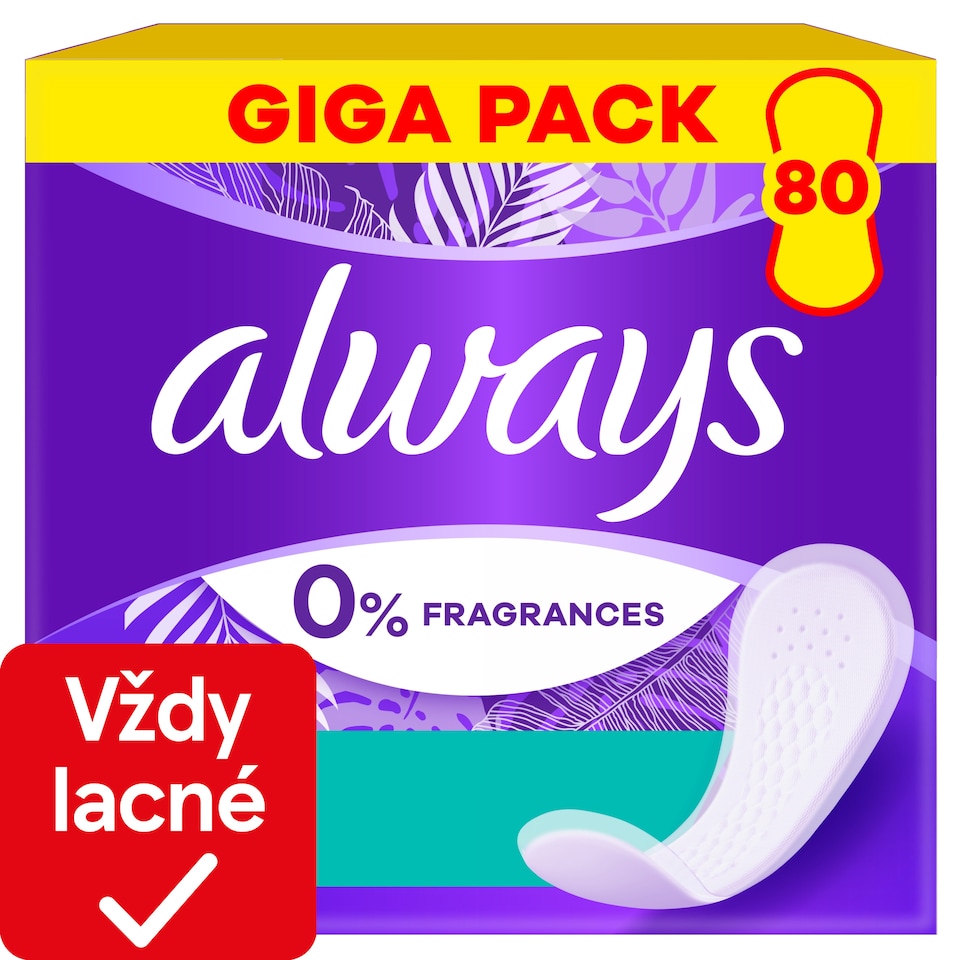 image 1 of Always Daily Fresh Normal, 0% Fragrances & Dyes 80 Count