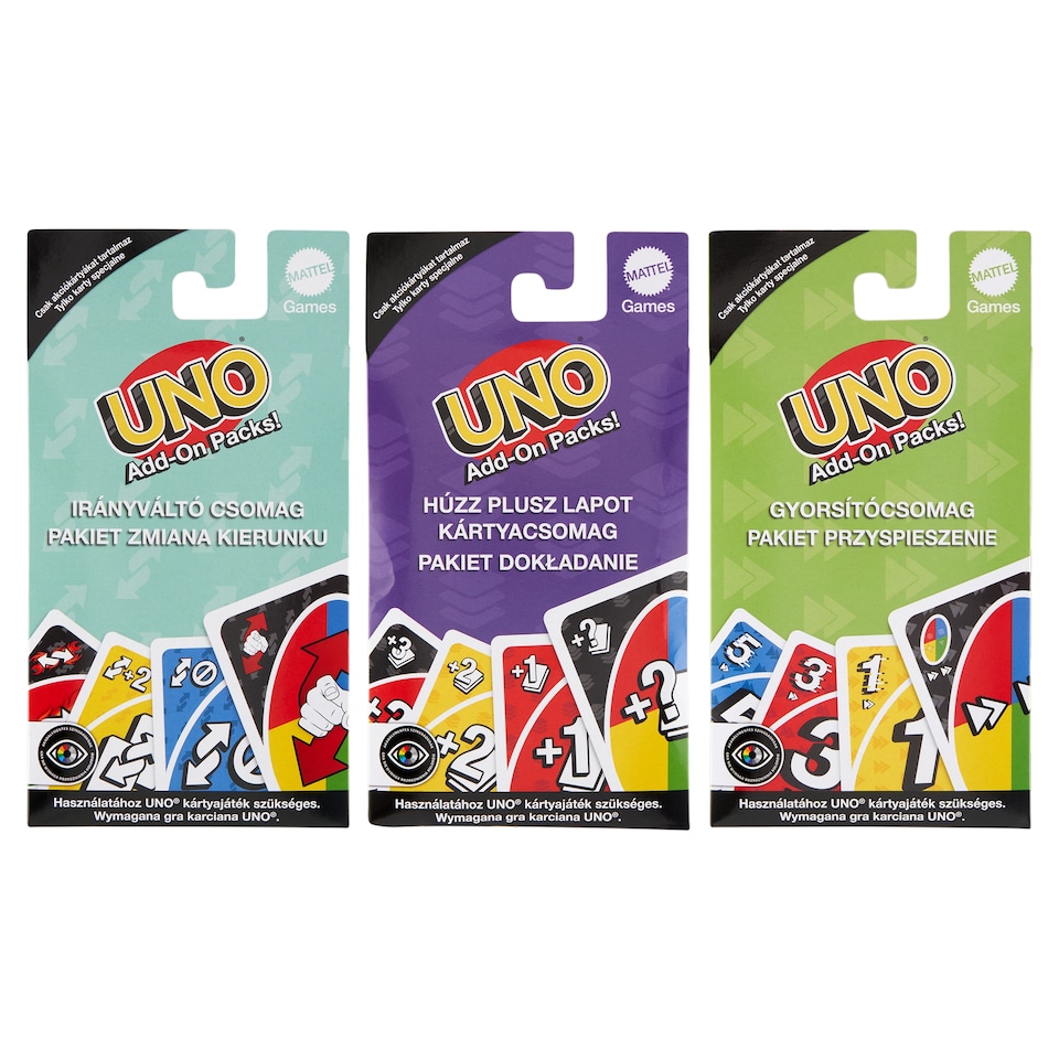 Mattel Games Uno Add-On Packs! doplňkové karty