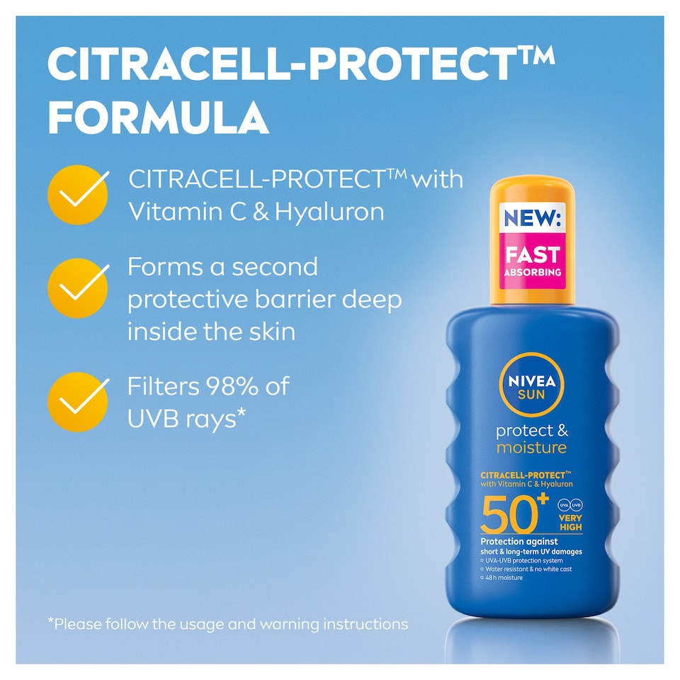 image 1 of NIVEA SUN Protect & Moisture Sun Lotion SPF50+ 200ml
