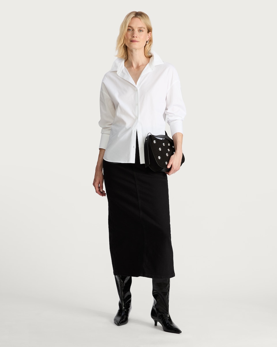 image 1 of F&F Pure Cotton Button Up Long Sleeved Shirt in White