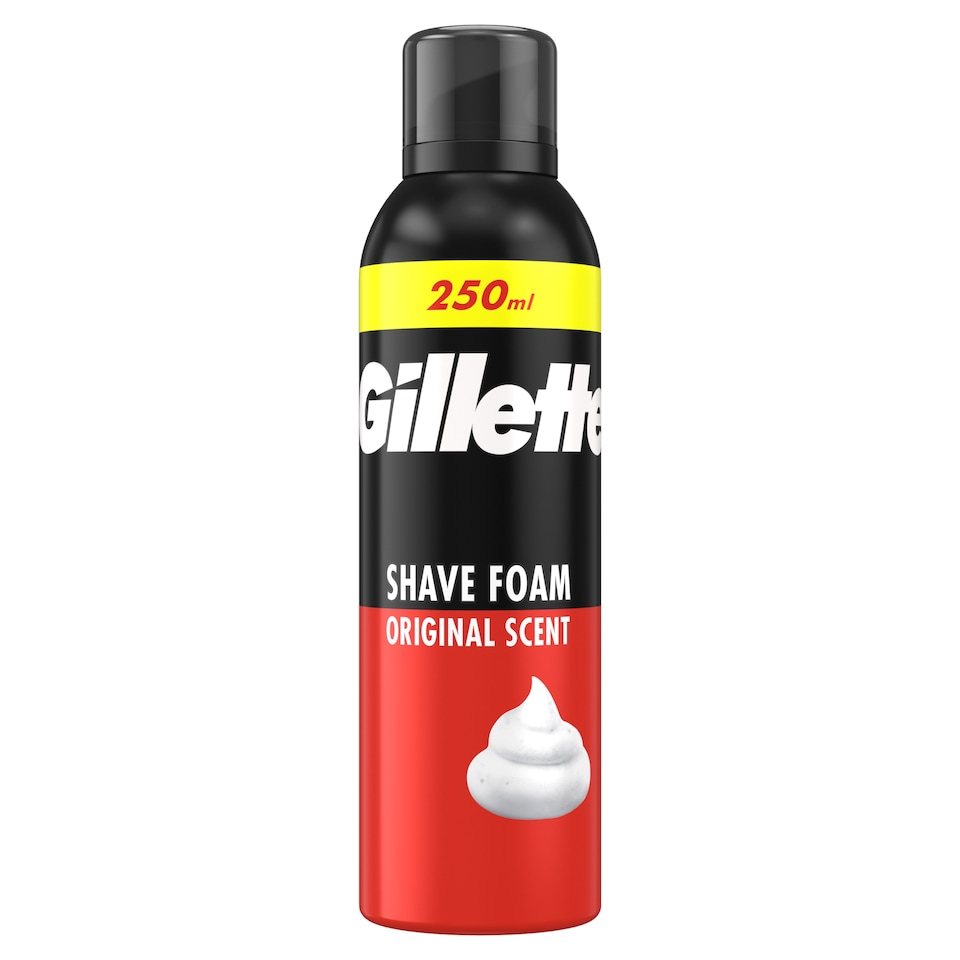 image 1 of Gillette Classic Shave Foam Original Scent, 250ml