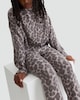 image 2 of F&F Girls Textured Leopard Print Outfit in Light Nude