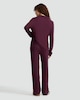 image 3 of F&F CoolEase™  Ribbed Wide Leg Button Up Revere Pyjama Set in Purple