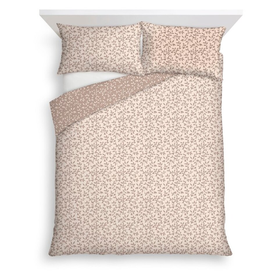F&F Home Natural Ditsy Leaf Duvet Set King