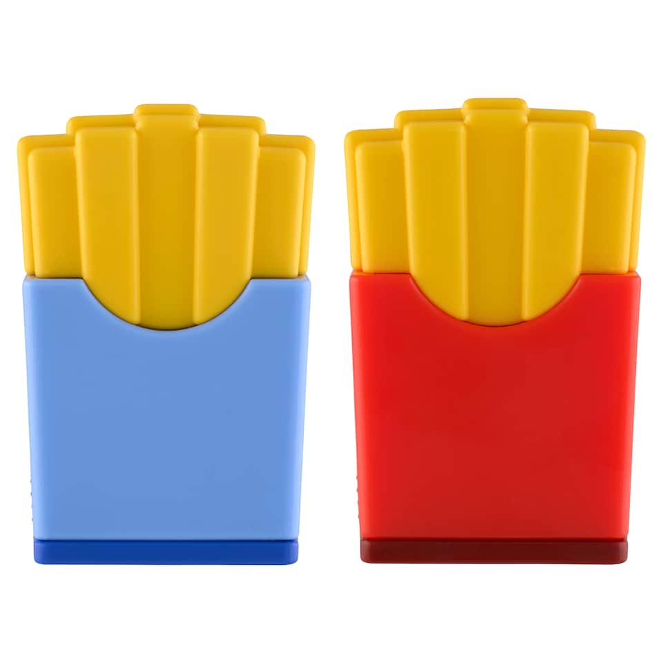 Centrum French Fries 2-Hole Sharpener with Shavings Container and Eraser