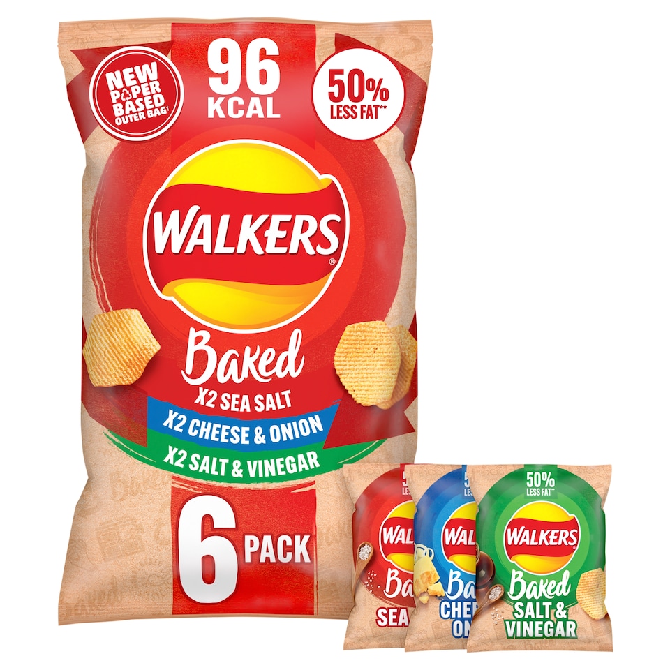 image 1 of Walkers Baked Variety Multipack Crisps 6x22g