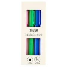 Tesco Block Fun Ballpoint Pens 4 pcs